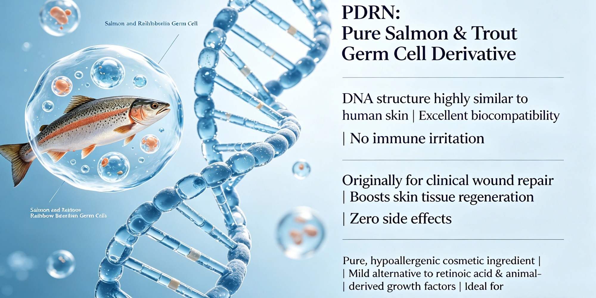 salmon DNA PDRN extraction biocompatible active ingredient