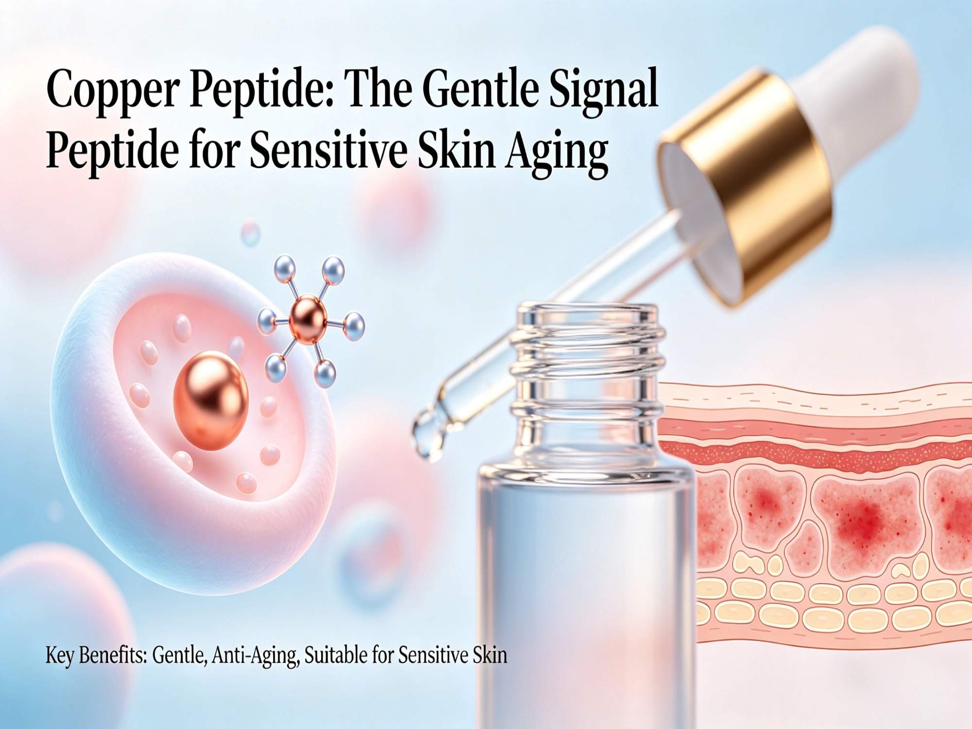 Peptide de cuivre : le peptide signal doux pour le vieillissement des peaux sensibles