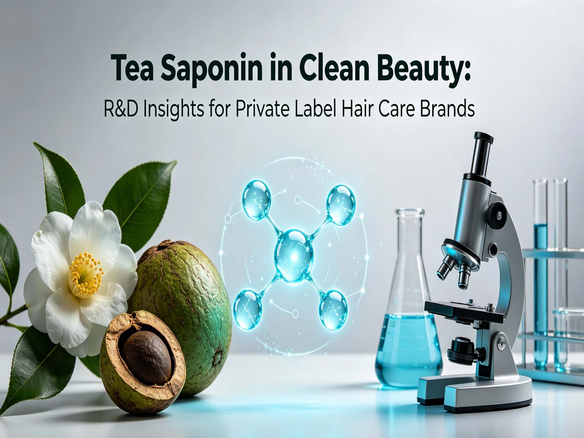 Saponines de thé dans la beauté propre : perspectives de R&D pour les marques de soins capillaires de marque privée