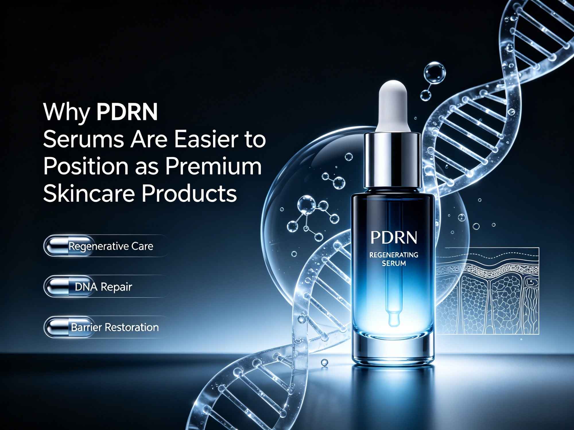 Pourquoi les sérums PDRN sont plus faciles à positionner comme des produits de soin de la peau haut de gamme