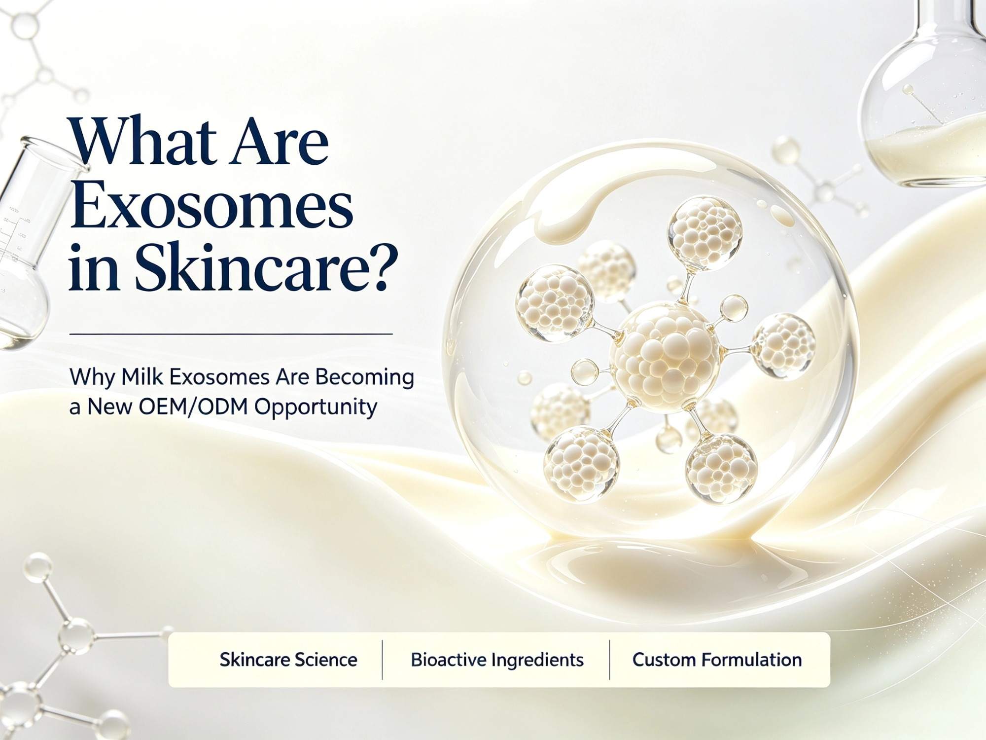 Que sont les exosomes dans les soins de la peau ? Pourquoi les exosomes du lait représentent-ils une nouvelle opportunité pour les fabricants d’équipement d’origine (OEM) et les fabricants de conception et de fabrication (ODM) ?